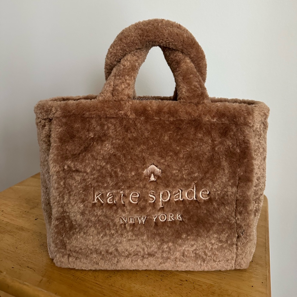 Kate Spade Ella Faux Fur Shearling Small Tote Crossbody
